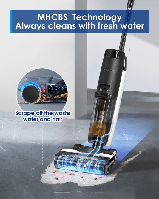 Draadloze Nat- en Droogstofzuiger – Multifunctionele Stofzuiger – Mobiele Schoonmaker – Zelfreinigend – LCD-Scherm – 40 Minuten Batterijduur
