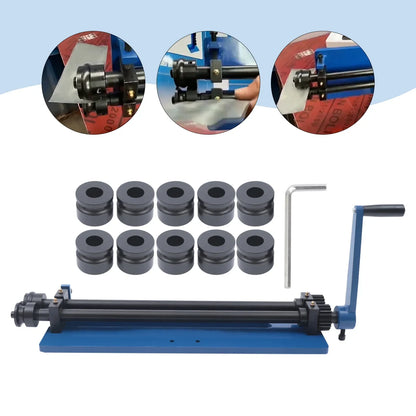 Bead Roller – Metaalroller – Plaatwerk Roller – Ribbels Roller – Handmatige Beadroller – 460 Mm Werkbreedte – 6 Inzetstukken