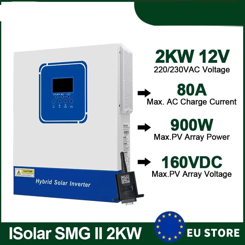 Zonnomvormer – Hybride Omvormer – Pure Sinus Omvormer – Solar Omvormer – 48V Zonnestroom Omvormer – 5600W Vermogen – MPPT Zonnelaadregelaar