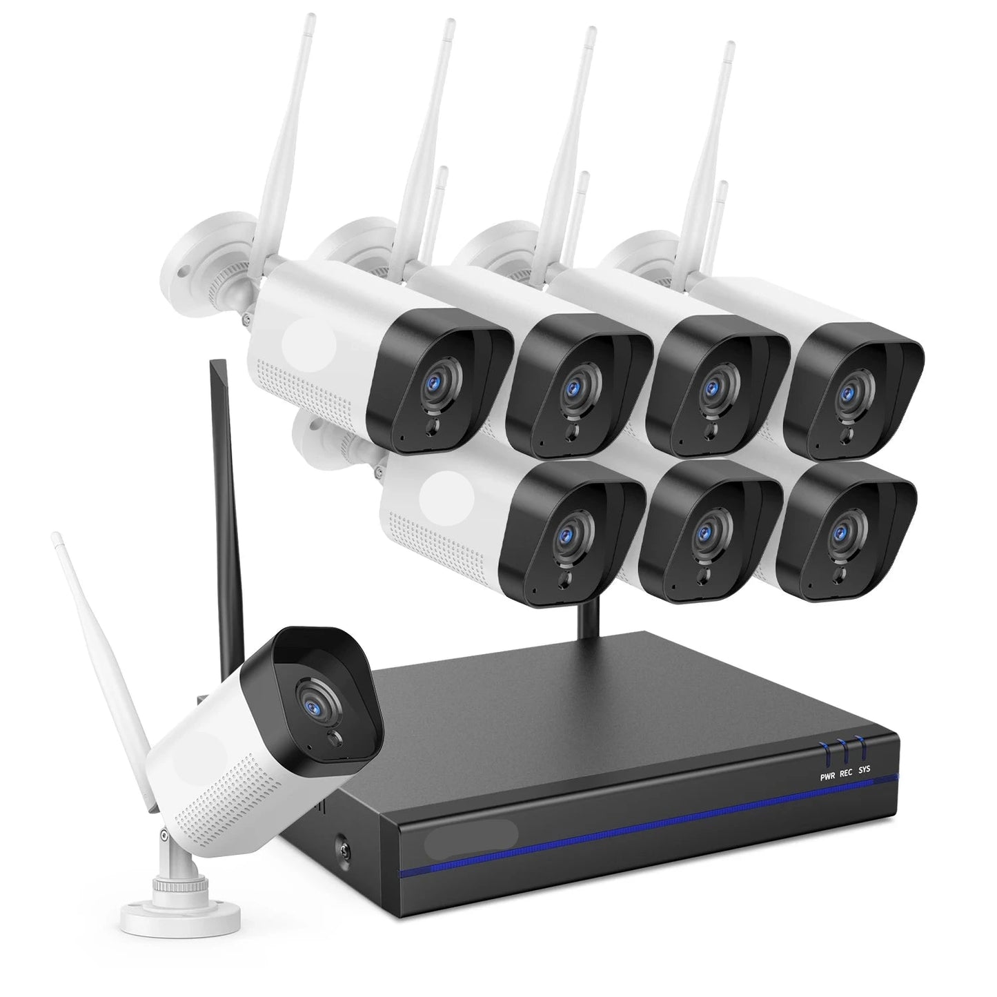 Draadloze Beveiligingscamera Set – Beveiligingscamera – Bewakingscamera – Veiligheidscamera – Cameraset – 3MP Resolutie – Infrarood Nachtzicht – IP66 Waterdicht