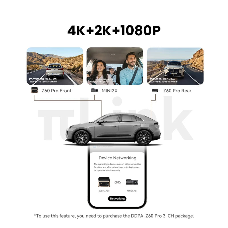 Dashcam Auto – Videorecorder – Rijcamera – Auto Camera – Dual Lens – 4K Front + Full HD Achter – Sony STARVIS Sensor – 5GHz Wi-Fi & ADAS Veiligheidsfunctie - QUORE