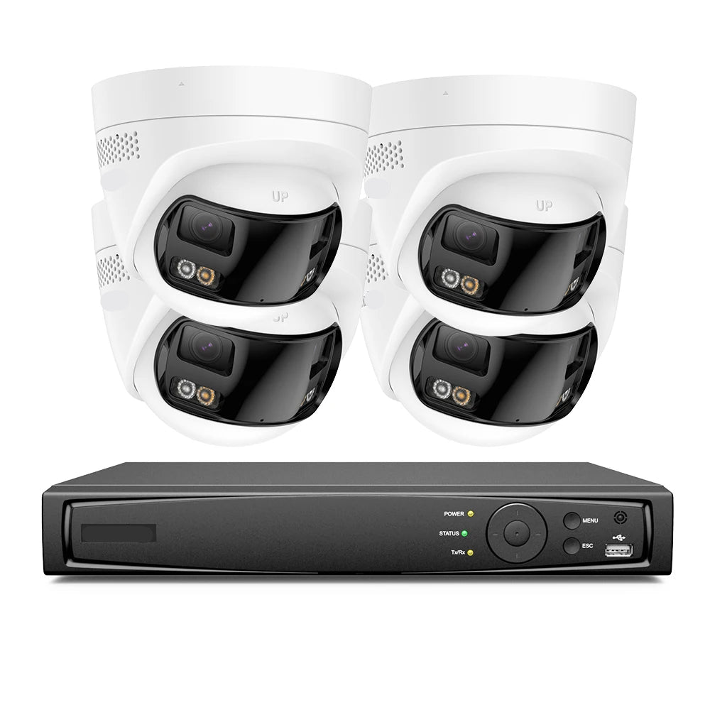 Beveiligingscamera Set – Bewakingscamera – CCTV Camera – Surveillance Camera – Veiligheidscamera – 4 Camera’s Met 1TB HDD – 8MP 4K Ultra HD Met AI Detectie