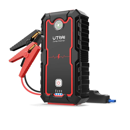Utrai - JS One - Jumpstarter voor Auto - Startkabels - Starthulp - 12V - 2000A - Jumpstarters - Powerbank - verlichting - SOS - Stroboscoop - Waarschuwing - Zwart - QUORE