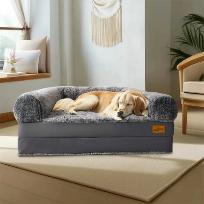 Hondenbed – Huisdierbed – Grote Hondenmand – Dierenkussen – Extra Groot 180x95 Cm – Zachte Pluche En PU-Leder