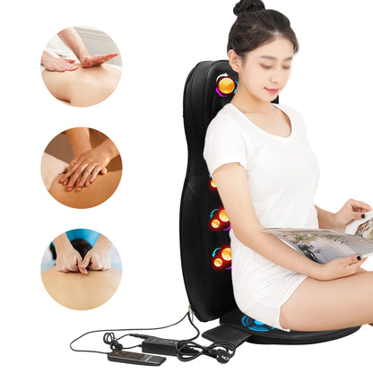 Massagekussen – Massagerol – Massageapparaat – Rugkussen – Nek-en Schoudermassage – Verwarmerfunctie – Draagbaar Met Afstandsbediening