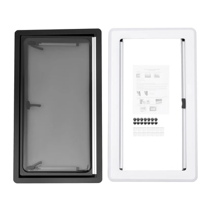 Caravanraam – Camperraam – Uitzetraam – Schuifraam – Ventilatieraam – Aluminium Frame – 900x500mm – 70° Verstelbare Opening – Duurzaam Geïsoleerd