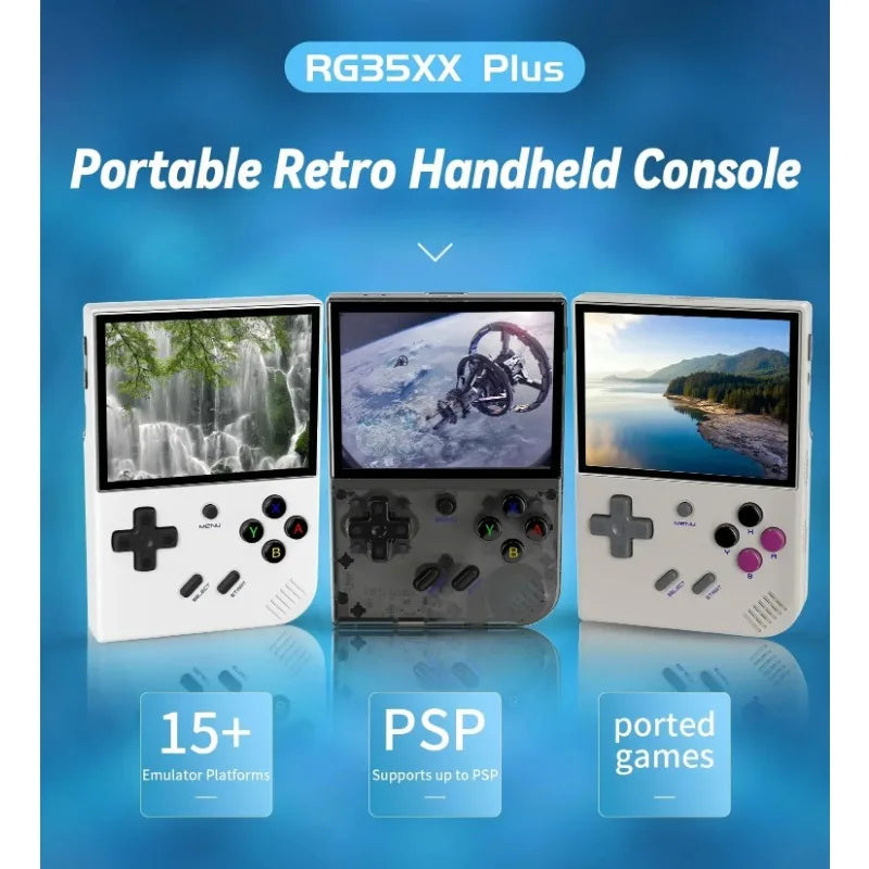 ANBERNIC RG35XX PLUS Handheld Game Player 3.5″ IPS 640*480 Screen Portable Video Game Player Christmas Gifts 5000+ Games - QUORE