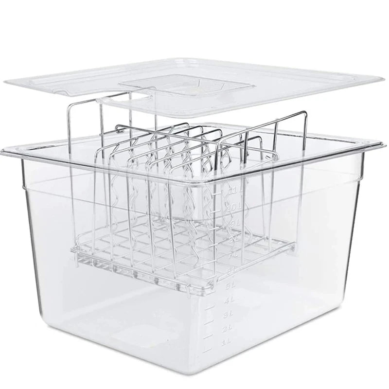 Stainless Steel Sous Vide Rack and 11L Sous Vide Cooker Containers Detachable Dividers Separator for Immersion Circulators - QUORE