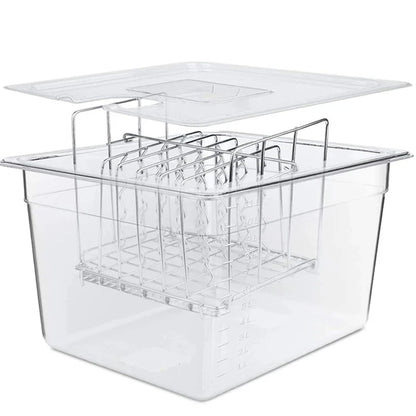 Stainless Steel Sous Vide Rack and 11L Sous Vide Cooker Containers Detachable Dividers Separator for Immersion Circulators - QUORE