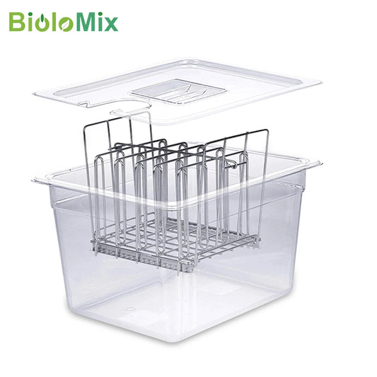 Stainless Steel Sous Vide Rack and 11L Sous Vide Cooker Containers Detachable Dividers Separator for Immersion Circulators - QUORE