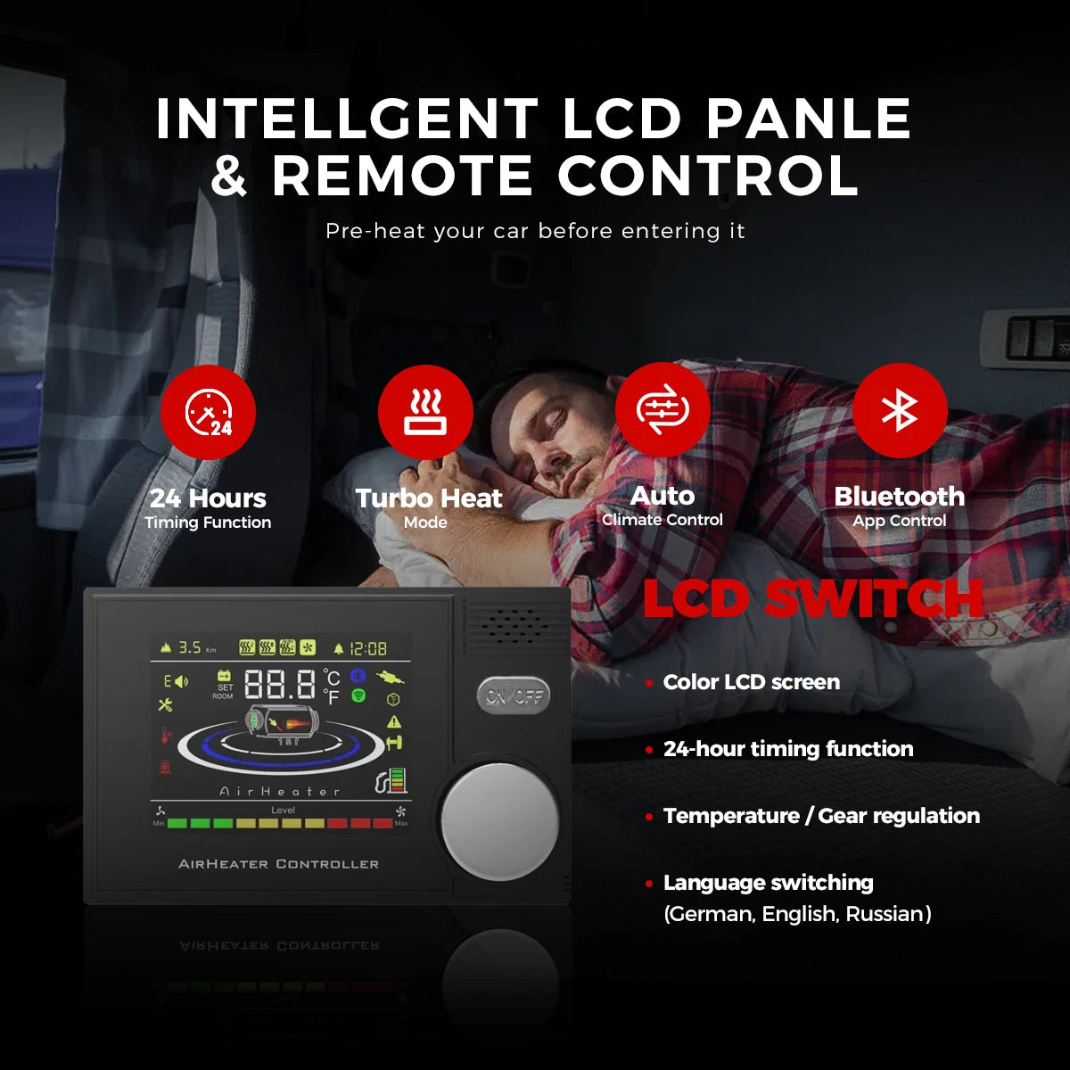 Dieselverwarming – Dieselkachel – Busverwarming – Camperverwarming – 8 kW Vermogen – Fluisterstil – Bluetooth Bediening