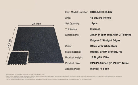 Rubber tegels - puzzelmat - speelmat - EVA schuim speelmat - 0.56 Inch - met EVA schuim dikke vloermatten - in elkaar grijpende puzzel voor sportschool thuis - wit 48m²