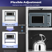 Roestvrijstalen Keukentafel - Keukens & Voorraadkasten - Gemakkelijk te Demonteren Tafel - Keukenplank voor Voorraadkasten - 3-Laags Werktafel & Opslagrek voor Restaurants - Zilver