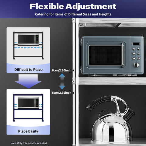 Roestvrijstalen Keukentafel - Keukens & Voorraadkasten - Gemakkelijk te Demonteren Tafel - Keukenplank voor Voorraadkasten - 3-Laags Werktafel & Opslagrek voor Restaurants - Zilver