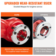 Vevor - Pipe Guide - Ratchet Tool - Portable Pipe Reading Kit - with 6PCS NPT Dies - Ratchet Pipe Reading Kit - Pipe Die
