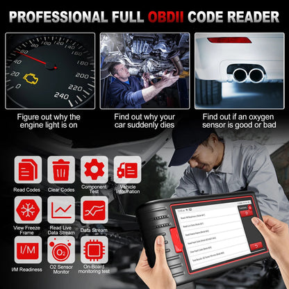 OBD2 Scanner - OBD - Diagnosecomputer - Storing Verwijderen - Uitleesapparatuur - Auto Uitlezen - Diagnose apparatuur voor auto's - met Volledige Systeemdiagnose & 28 Resetfuncties – Gratis Beveiligde Voertuigtoegang en Levenslange Updates