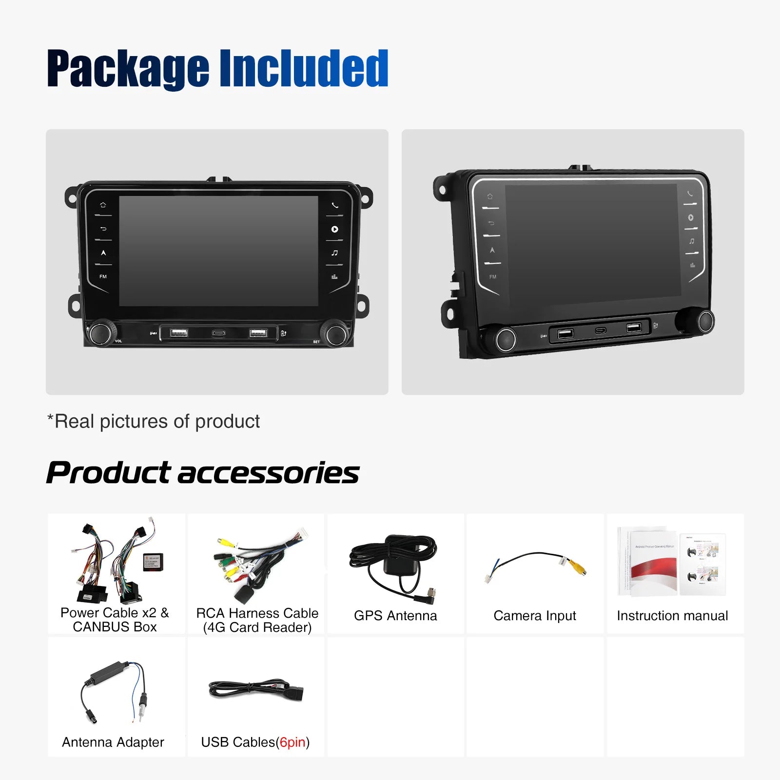 ESSGOO Android 14 Wireless Carplay Car Multimedia Player For Volkswagen Skoda Octavia golf 5 6 touran passat GPS WiFi Car Radio - QUORE