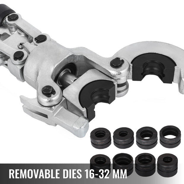 Vevor - Hydraulische Krimptang - Deelbare Hydraulische PEX Pijp Krimptang - U/V/TH-vormige bekken - Handbediend Persgereedschap - Loodgietersgereedschap - Koperen Roestvrijstalen Buizenradiaalpers
