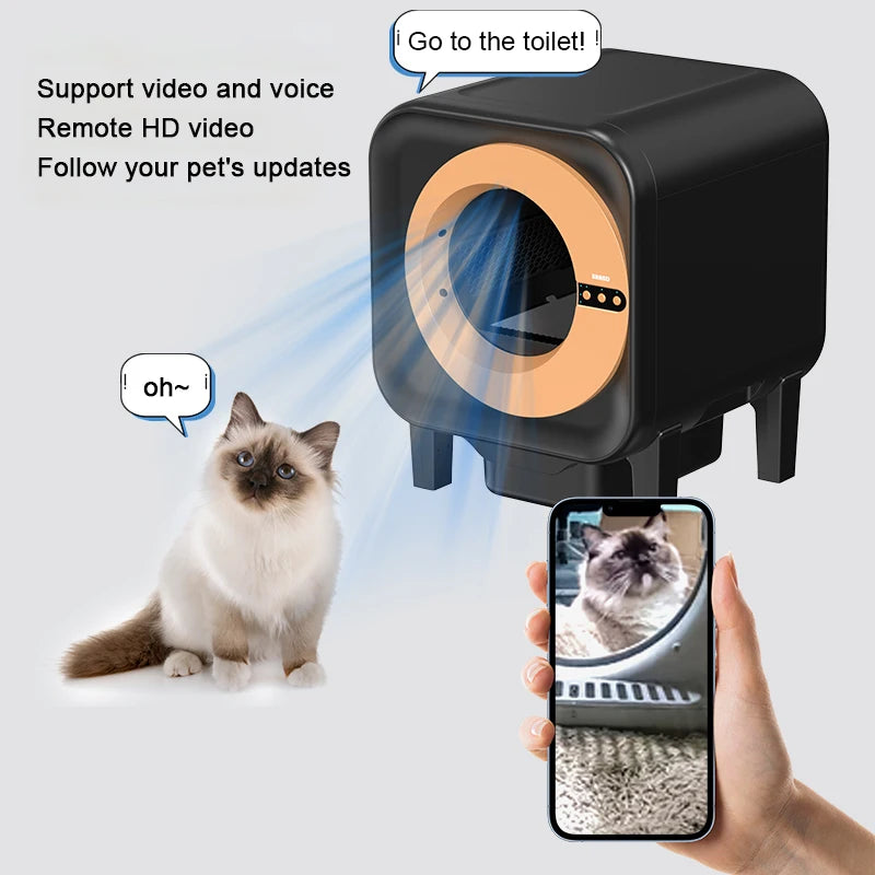 Automatische Kattenbak – Zelfreinigende Kattenbak – Slimme Kattenbak – Kattenbak App – Geurvrije Kattenbak – Ruim 65 Liter – UV-Sterilisatie
