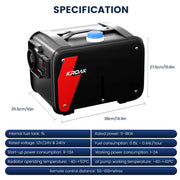 Kroak - Dieselkachel - Elektrische kachel - Kachel en ventilatoren - Benzineluchtkachel - LCD & Afstandsbediening - Bluetooh - Geen adapter - 12V - 5KW - 5L - Zwart