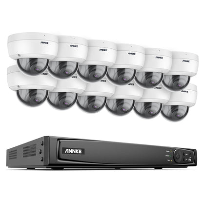 5MP IP Beveiligingscamera Set – Beveiligingscamera – CCTV Camera – Surveillance Camera – Dome Camera – 12-delig – Nachtzicht 30m – Weerbestendig IP67