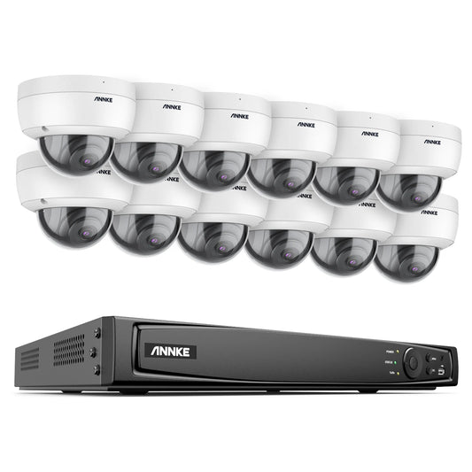 12-delige 5MP Beveiligingscamera Set – CCTV Beveiligingssysteem – IP Camera Set – NVR Beveiliging – Surveillance Kit – Haarscherp Nachtzicht 30m – Weerbestendig IP67