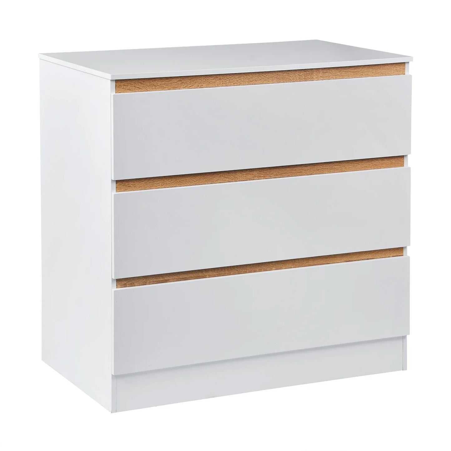 Ladenkast - Dressoir Kasten - Opbergkast - Nachtkastje - voor Slaapkamer - Studeerkamer - Woonkamer - Hal - 80 x 48 x 78 cm - Wit