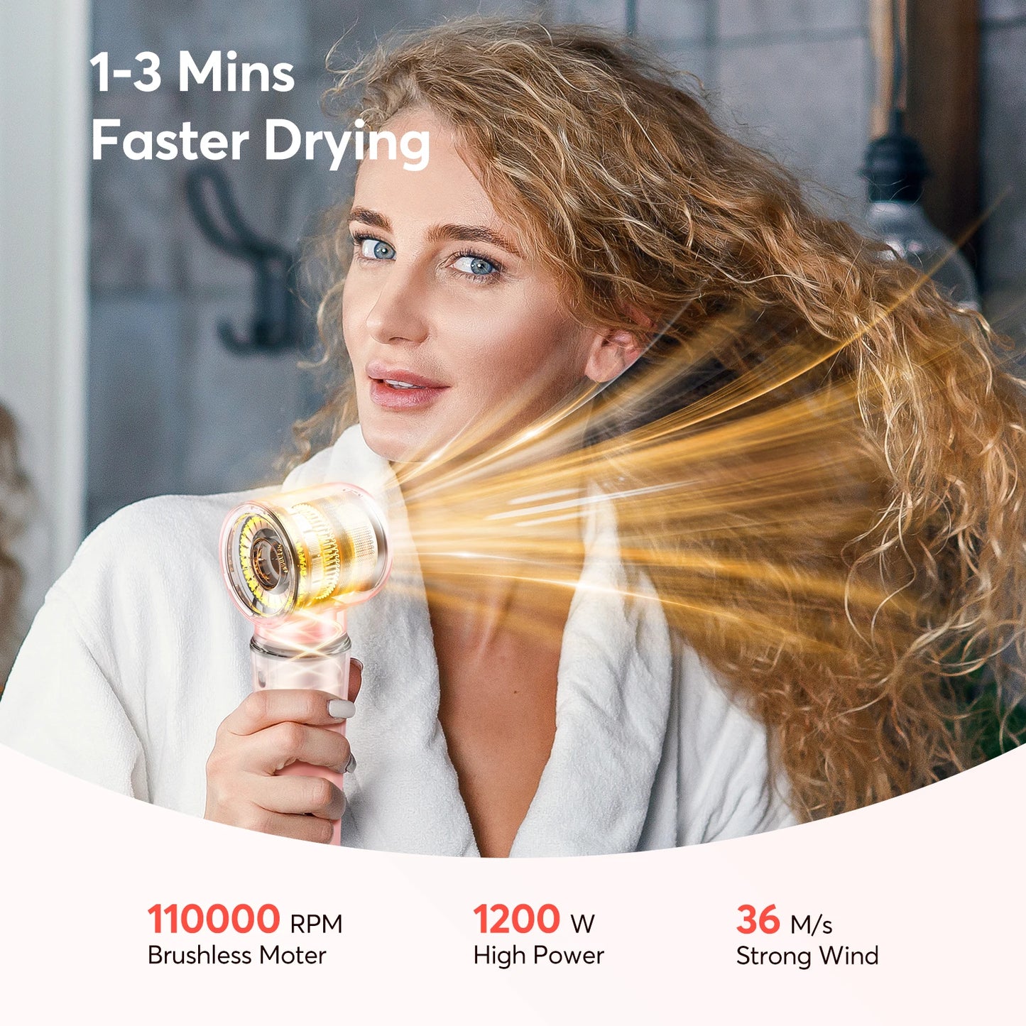 Airstyler – Föhnborstel – Multistyler 5-in-1 – Bescherming tegen Hitteschade – Krachtige Motor – Geschikt voor Lang en Kort Haar – Roze