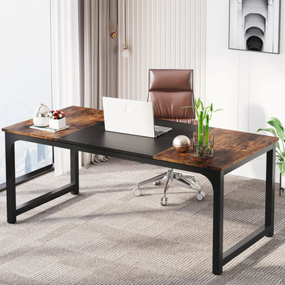 Bureau – Werkplek – Computerbureau – Schrijftafel – Studiebureau – 180 Cm Breed – E1 Spaanplaat Metalen Poot - QUORE