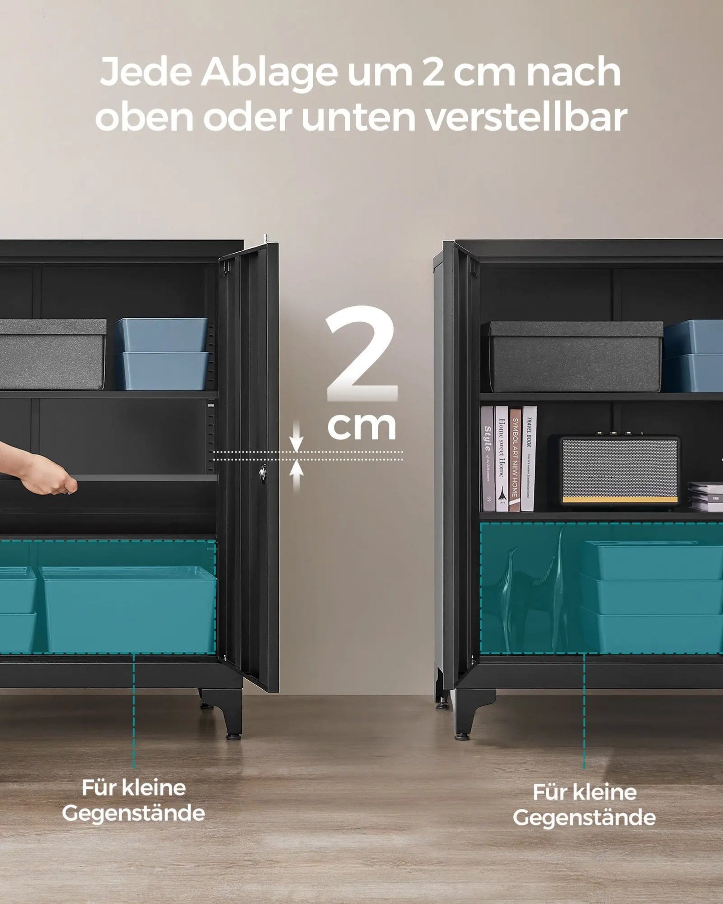 SONGMICS files wardrobe file wardrobe, multi-purpose wardrobe, office wardrobe with 2 doors