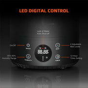 Luchtbevochtiger - Aromatherapie – Koele mistbevochtiger voor planten - 6L - QUORE