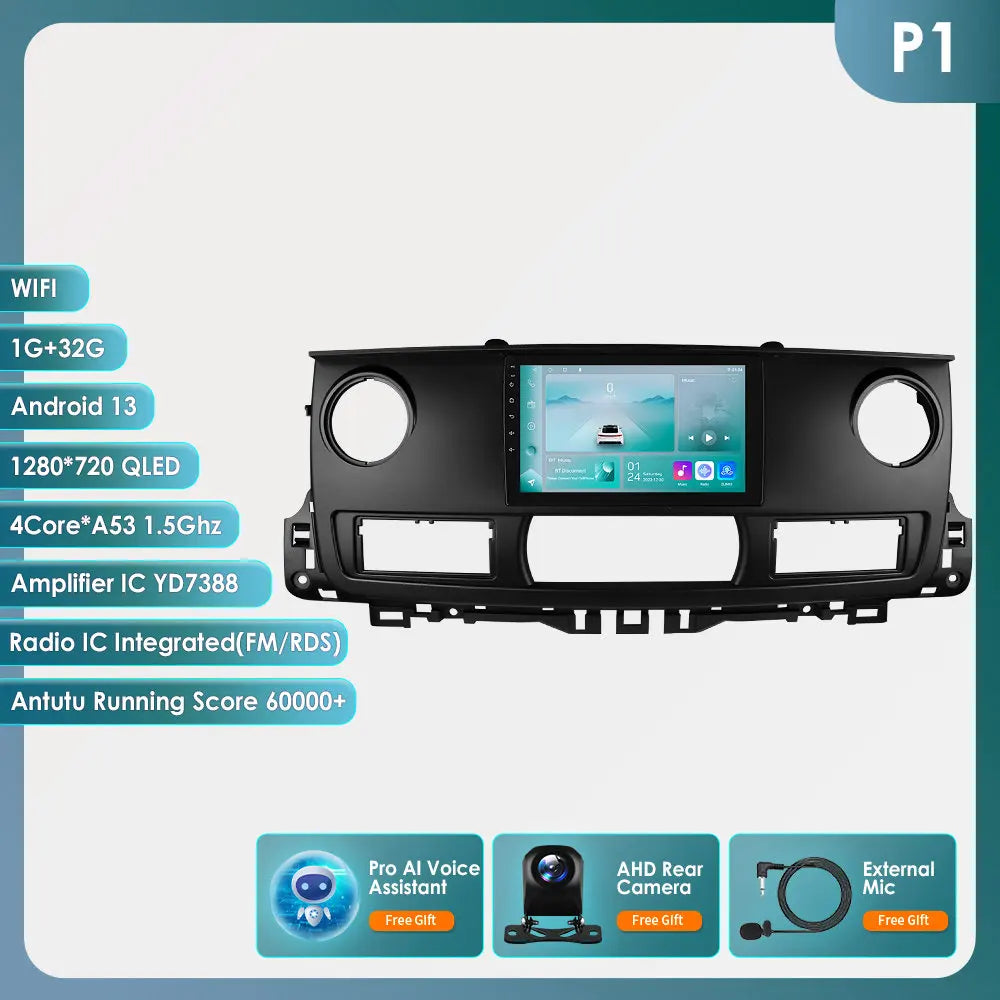 Hizpo Snapdragon Carplay Ai Systems Android Car Radio for Renault Master 2003 - 2011 Multimedia Video Player Gps Autoradio Rds
