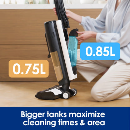 Tineco iFLOOR 5 Steam Wet Dry Vacuum All-in-one, Steam Mop Hardwood Floor Cleaner Great for Sticky Messes, 248℉ High-temp Steam