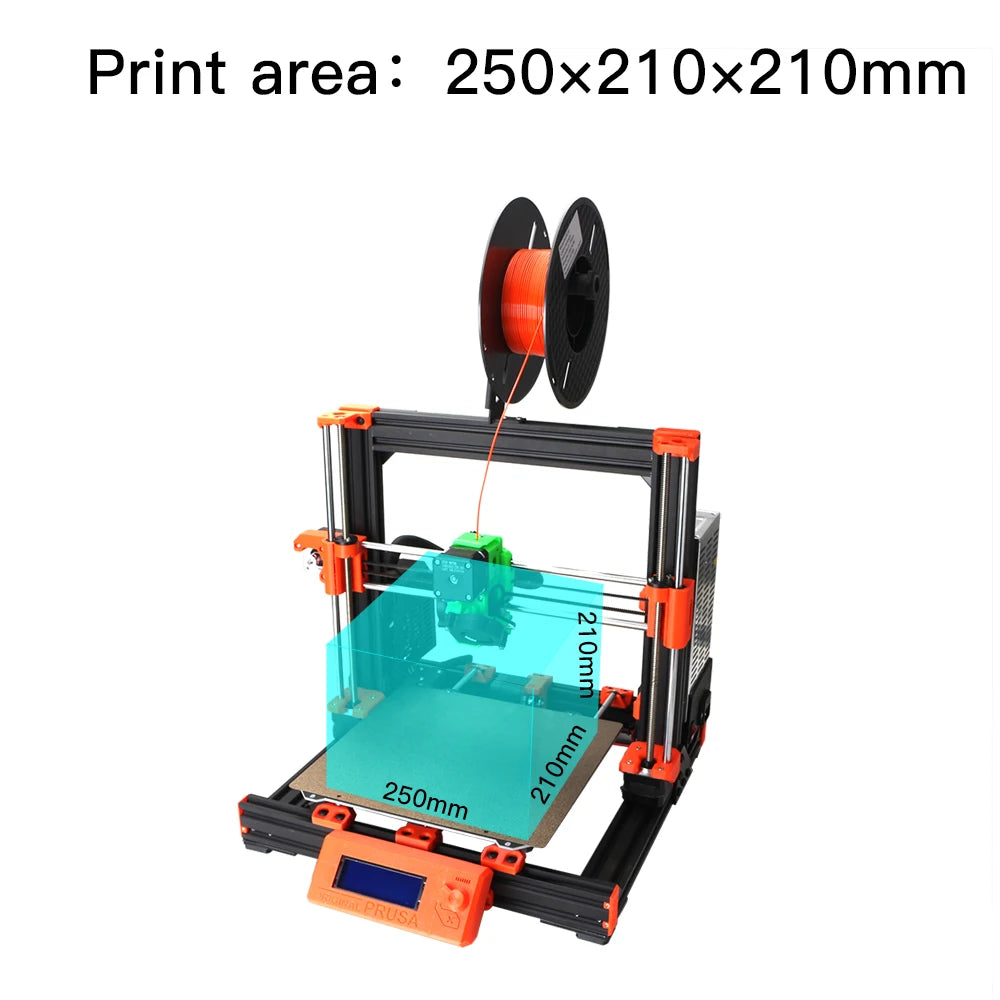 3D Printer - 3d Printer Bouwpakket - 220V - Afdruksnelheid 200+ mm/s - Mondstukdiameter 0,4 mm - Oranje