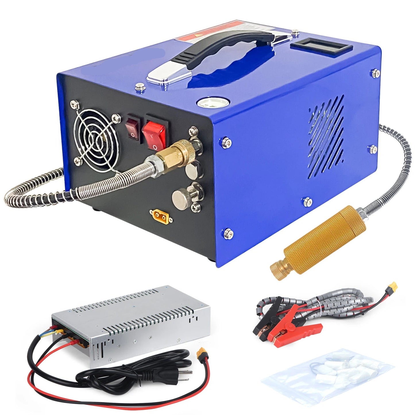 PCP-luchtcompressor – Hoogdrukcompressor – Duikcompressor – Paintballcompressor – Olievrij – 8 Liter Per Minuut – 300 Bar - 4500Psi - 110/220V