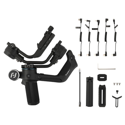 Gimbal Smartphone - Stabilisator voor Smartphone & Camera - Gimbal voor Smartphone & Camera - Rolhoek 320° - Koershoek 360° - 3-Axis - Alles-in-één - Handheld spiegelloos - Zwart