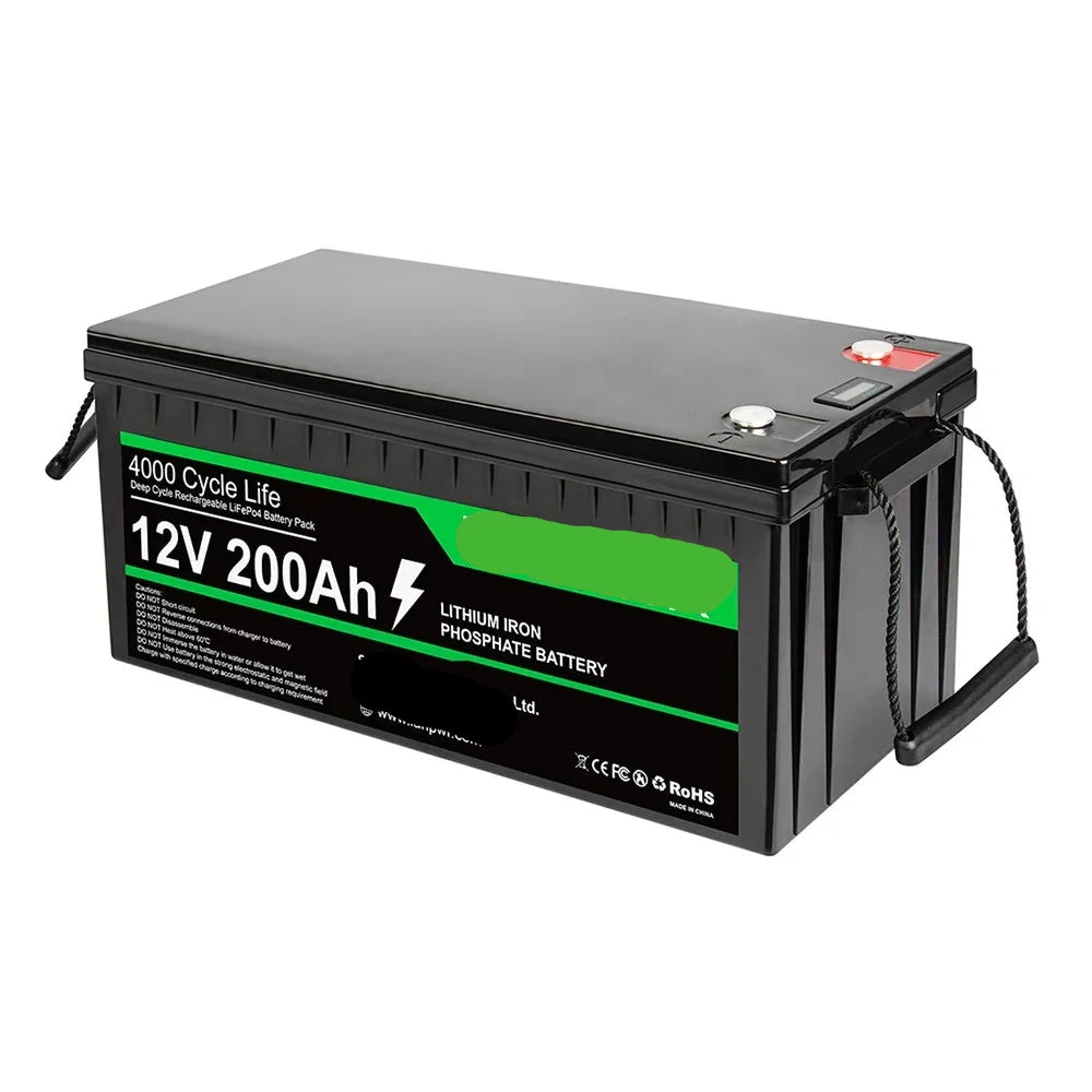 LiFePO4 Accu – Lithium Accu – Camper Accu – Boot Accu – 12V 200Ah – Lichtgewicht – Lange Levensduur