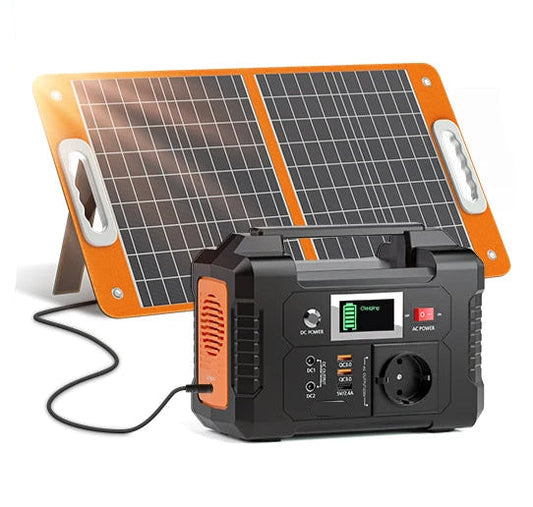 Powerstation – Draagbare Krachtcentrale – Zonnegeneratorbatterij - met 60W Zonnepaneel – Powerbank – Outdoor – 200W AC Uitgang – 151Wh Lithium Batterij - QUORE
