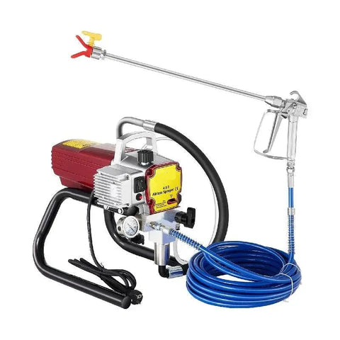 Airless muurverfspuit - Elektrisch - Professioneel spuitpistool - 2,2 l/min - voor plafond vloer muur spuiten - Rood