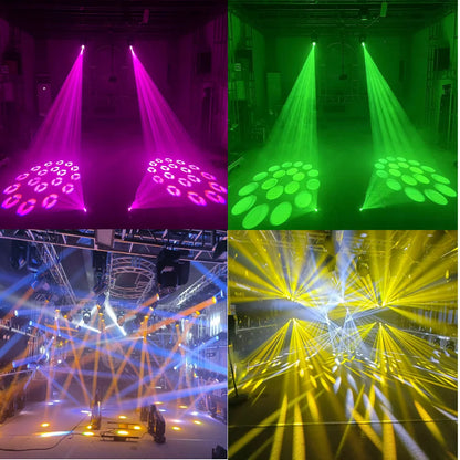 Mini LED Moving Head Light – LED Verlichting – DJ Licht – Stage Effect – DMX Licht – 150W Krachtige Beam – 18 Draaibare Prisma’s - QUORE