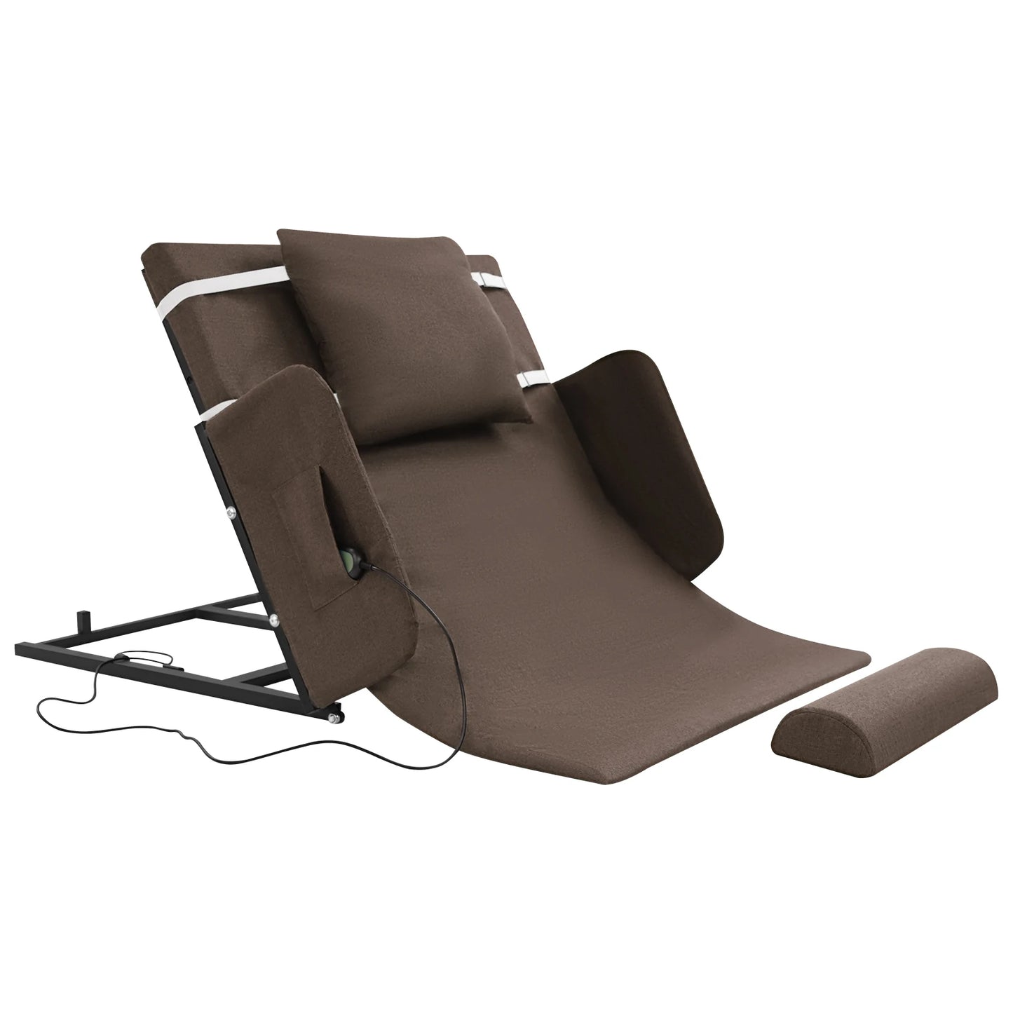 Elektrisch Verstelbare Rugsteun – Elektrische Lifting Backrest – Bedsteun – Verstelbaar Hoofdeinde – Bed Accessoire – Staal En Katoen/Linnen – Verstelbare 10-80° Hoek – Max 100 Kg Belastbaar - QUORE