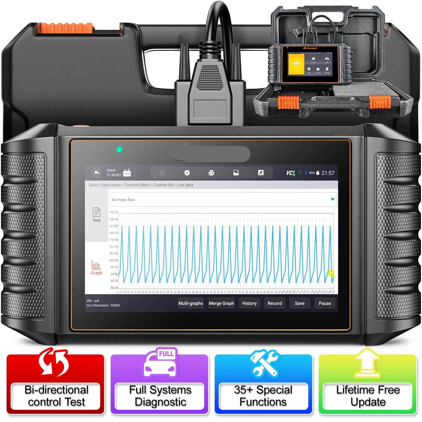 OBD2 Diagnosetool – Diagnoseapparaat – Autoscanner – Foutcode Lezer – TPMS Reset – 10,1 Inch Touchscreen – Bi-directionele Testfuncties