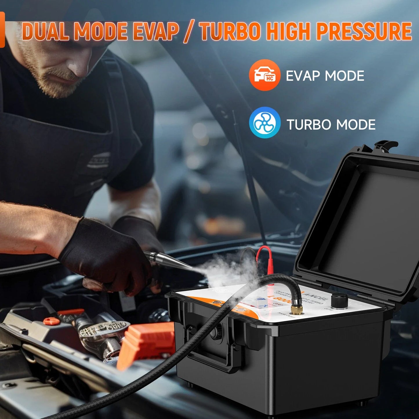 Rookmachine – Lekzoeker – Lekkage Tester – Rookgenerator – Auto Diagnose – Ingebouwde Compressor – Digitale Drukmeter