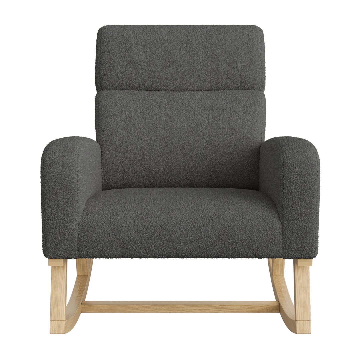 Schommelstoel – Relaxstoel – Schommelzetel – Loungestoel – Zachte Teddy Velvet – Ergonomische Rugleuning – 14 Cm Dikke Spons