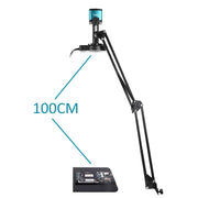 Yizhan - Digital microscope - Soldering microscope - Monocular - 48MP - 150x lens - LED light foldable bracket - Black and blue