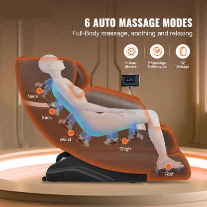 Massagefauteuil – Massagestoel – Relaxfauteuil – Ontspanningsstoel – Zero Gravity – 8 Massage-Rollers – Bluetooth-Speakers