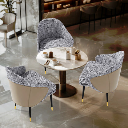 Eetkamerstoelen – Stoelen – Zitkamerstoelen – Keukenstoelen – Linnen Bekleding – IJzeren Frame – Ergonomisch Ontwerp