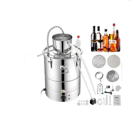 Roestvrijstalen Alcohol Distilleerapparaat - Destilleerapparaat Etherische Olie - Destilleerketel - 50L -  Voor Whisky, Wijn, Brandy & Essentiële Oliën