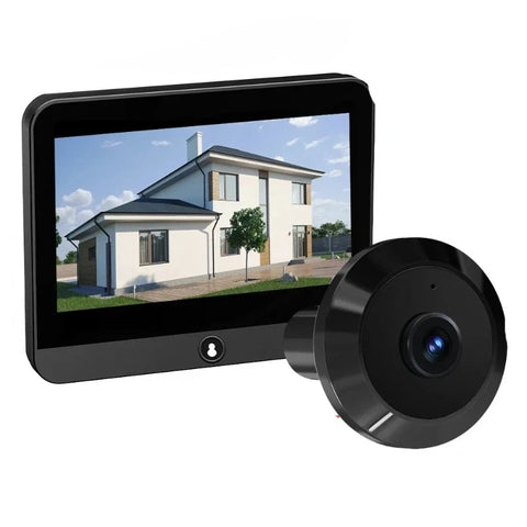 Digitale Deurspion - Slimme Draadloze Video Deurbel met camera - Inclusief draadloze gong en 32GB SD-Kaart - 1080P Full HD - Wifi deurbel - Geen betaald abonnement nodig - QUORE