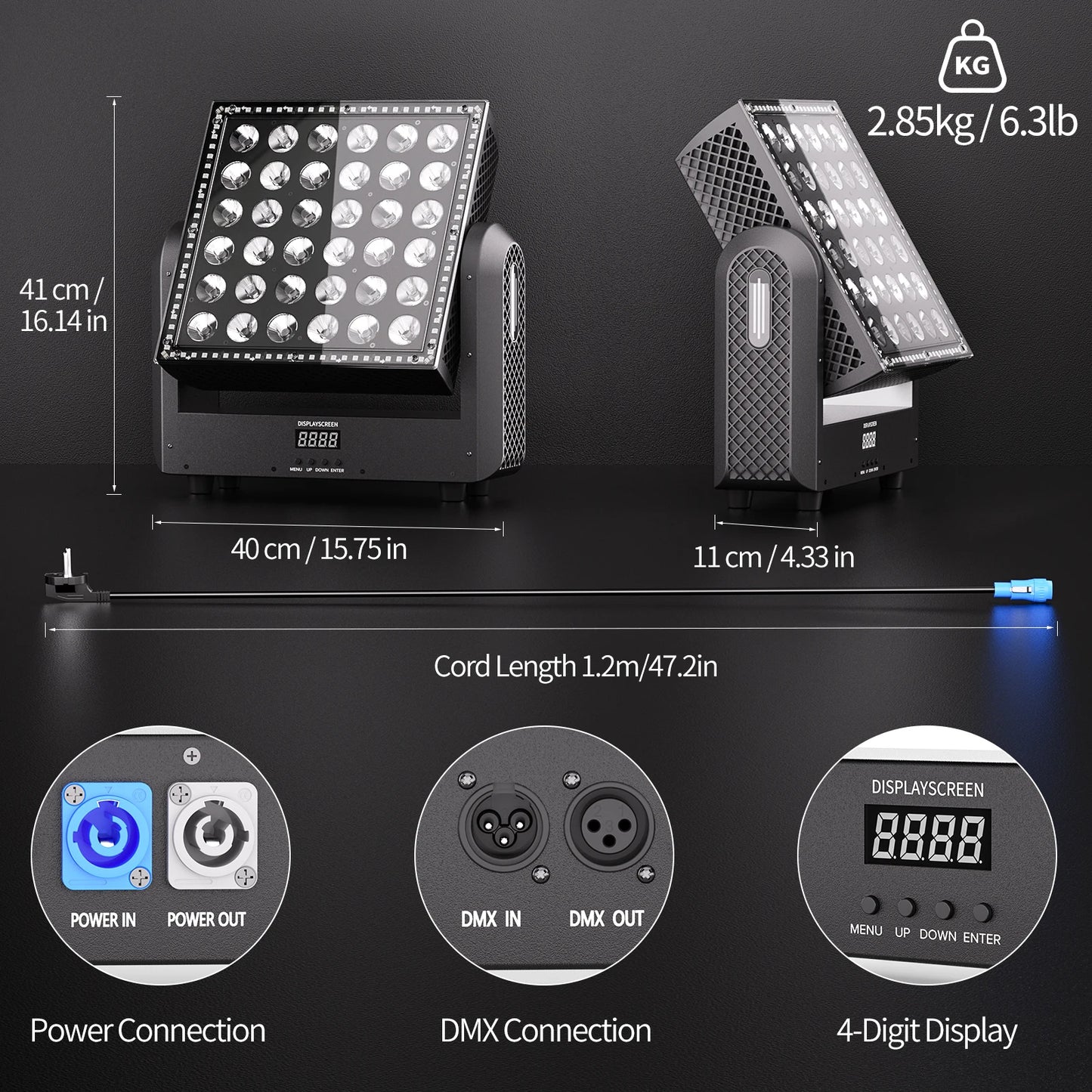 Moving Head Lamp – Moving Head Wash – DJ Licht – Podiumverlichting – Disco Lichteffect – 200W RGBW LED – DMX512 Controle